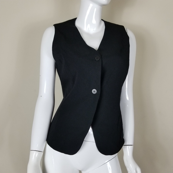 i.magnin Jackets & Blazers - I.magnin Design Vest Black Size 12 Fitted